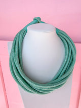 Multi Strand Slub Rope Necklace - Mint