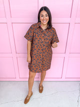 Fierce Favorite Leopard Mini Dress - Brown