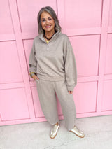 Easy Days Athleisure Set - Heather Taupe