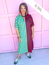 ADRIENNE | Blakely Dress - Multi Stripe