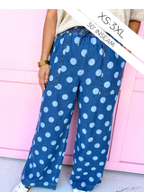 JINCY'S | Polka Dot Pants - Medium Wash
