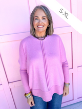 Keep It Easy Oversized Top - Pink