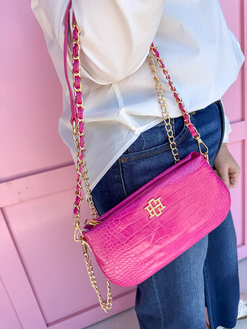 Caroline Hill | Livi Crossbody - Hot Pink