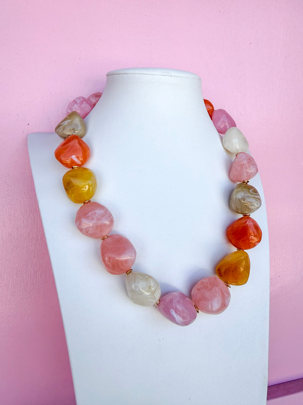 Soft Spoken Necklace - Pink Multi