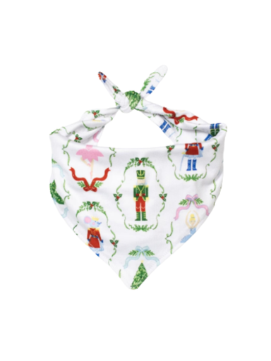 Nutcracker Waltz Dog Bandana - White christmas pets dogs jincy's