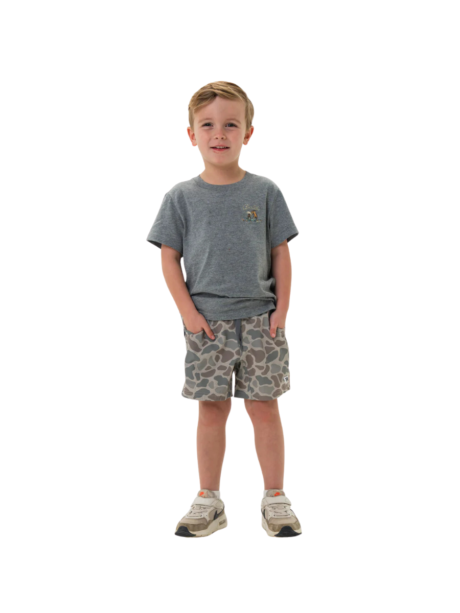 BURLEBO | Youth Everyday Short - Classic Deer Camo - Grey Pocket