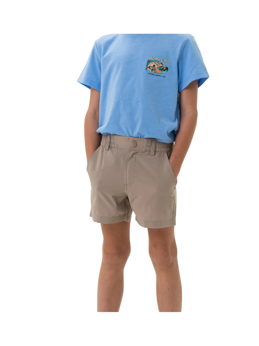 BURLEBO | Youth Everyday Short - Cobblestone Khaki - Duck Hunt Pocket
