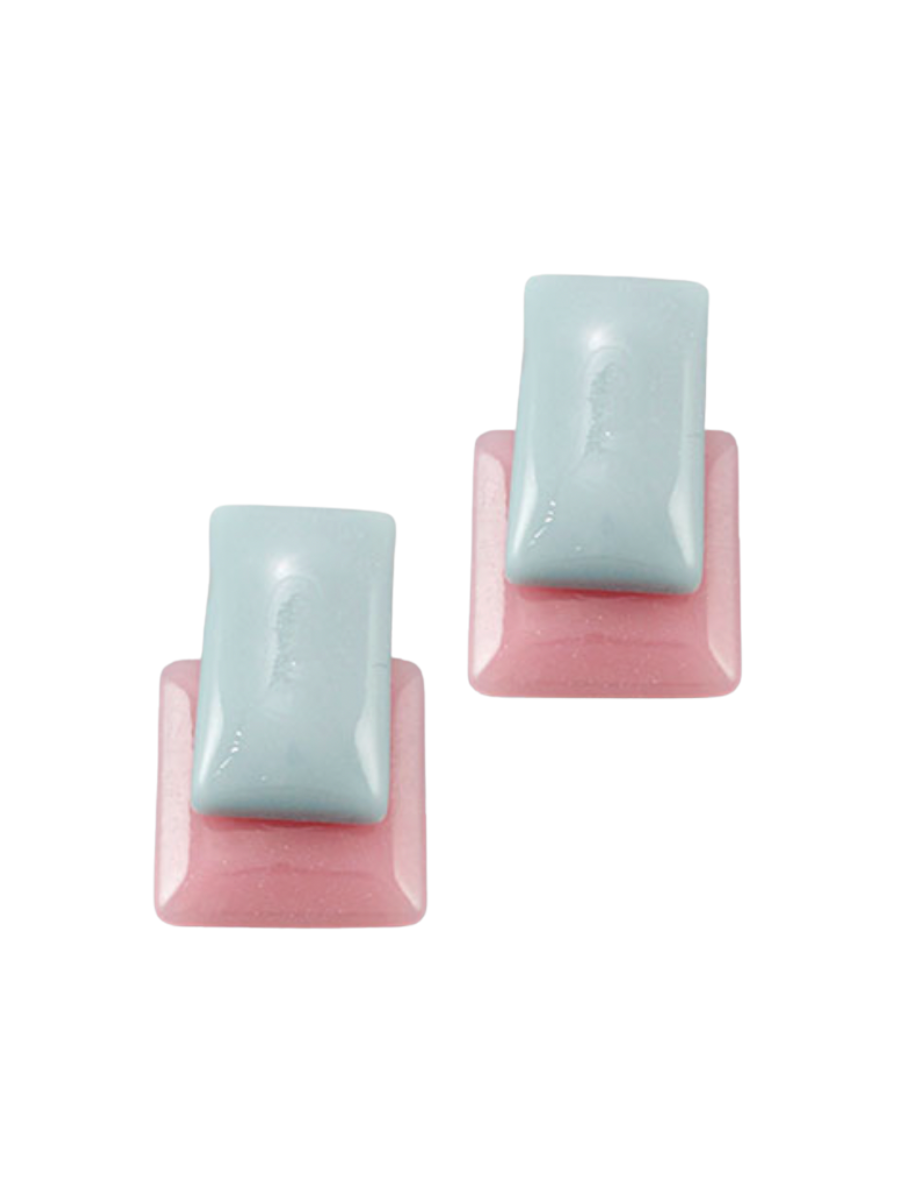 Charm & Chatter Earrings - Blue/Pink