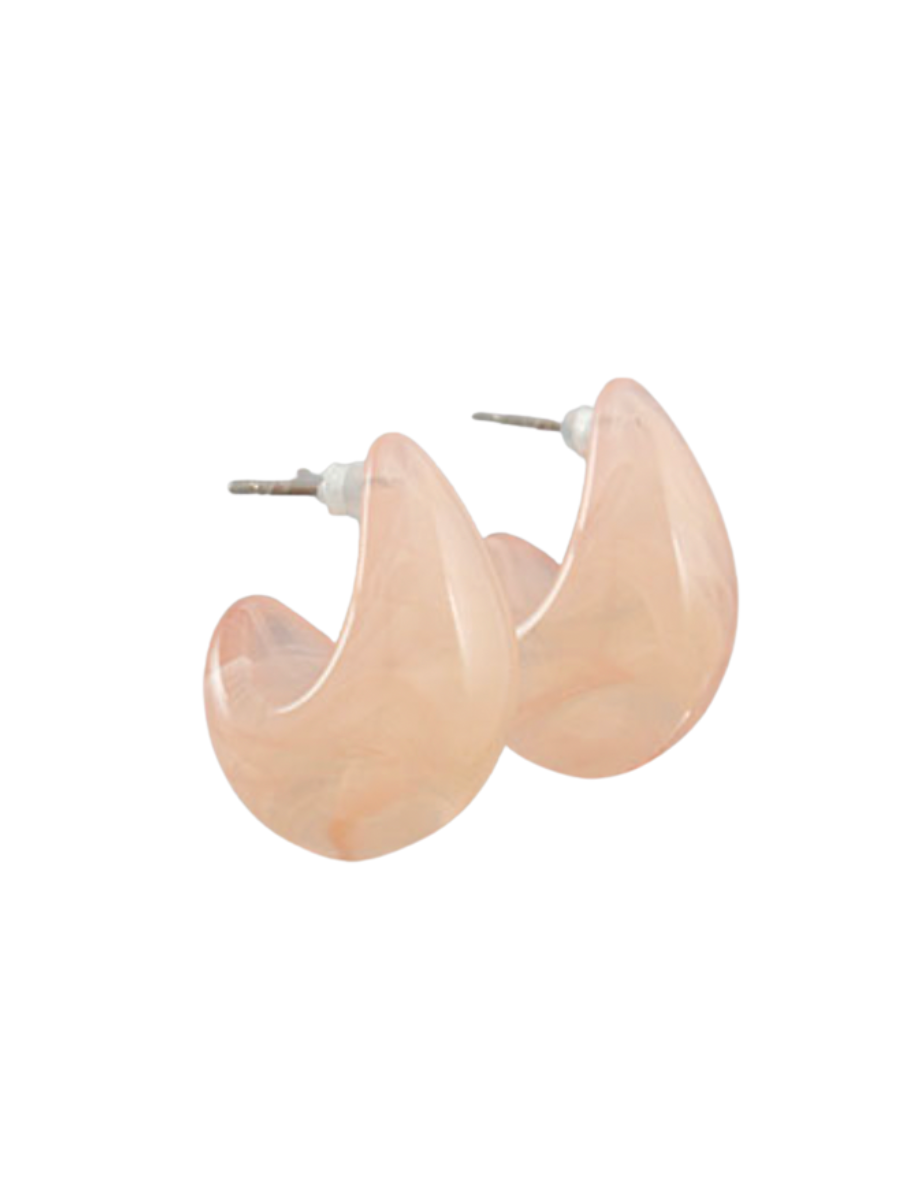 Dainty Drop Earrings - Peach