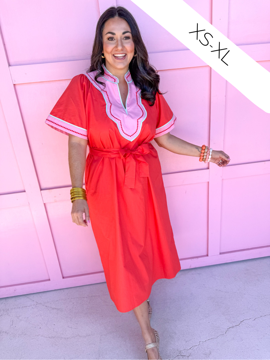 All Is Well Dress - Orange