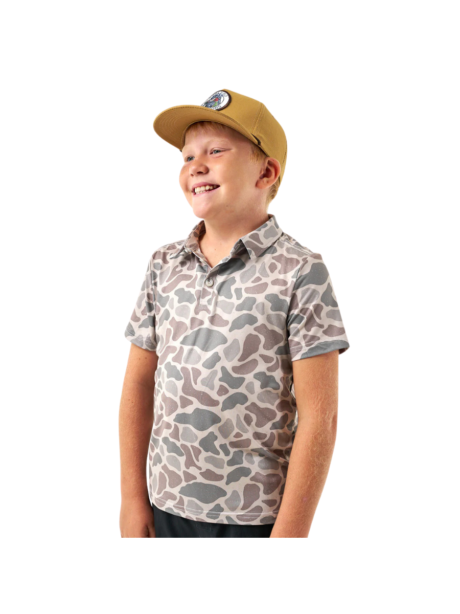 BURLEBO | Youth Polo - Classic Deer Camo