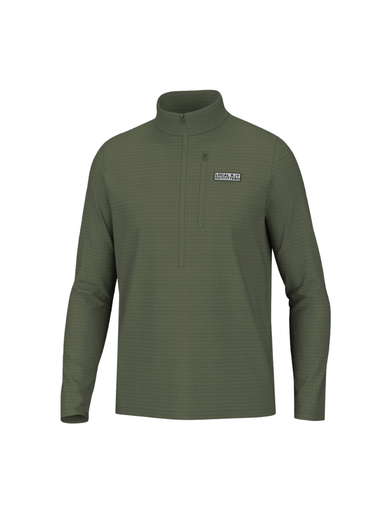 local boy waffle half zip olive green mens outerwear tripp
