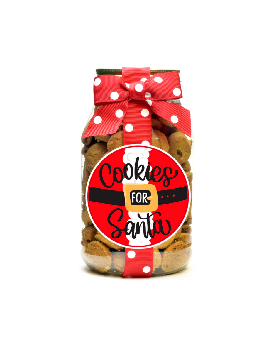 OH SUGAR | Chocolate Chip Cookie Quart Jar - Cookies for Santa