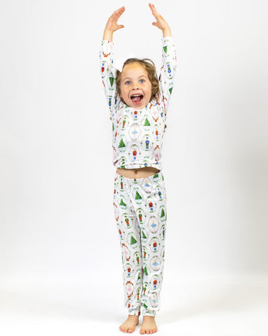 TODDLER Nutcracker Waltz Long Sleeve Pajama Set christmas jincy's