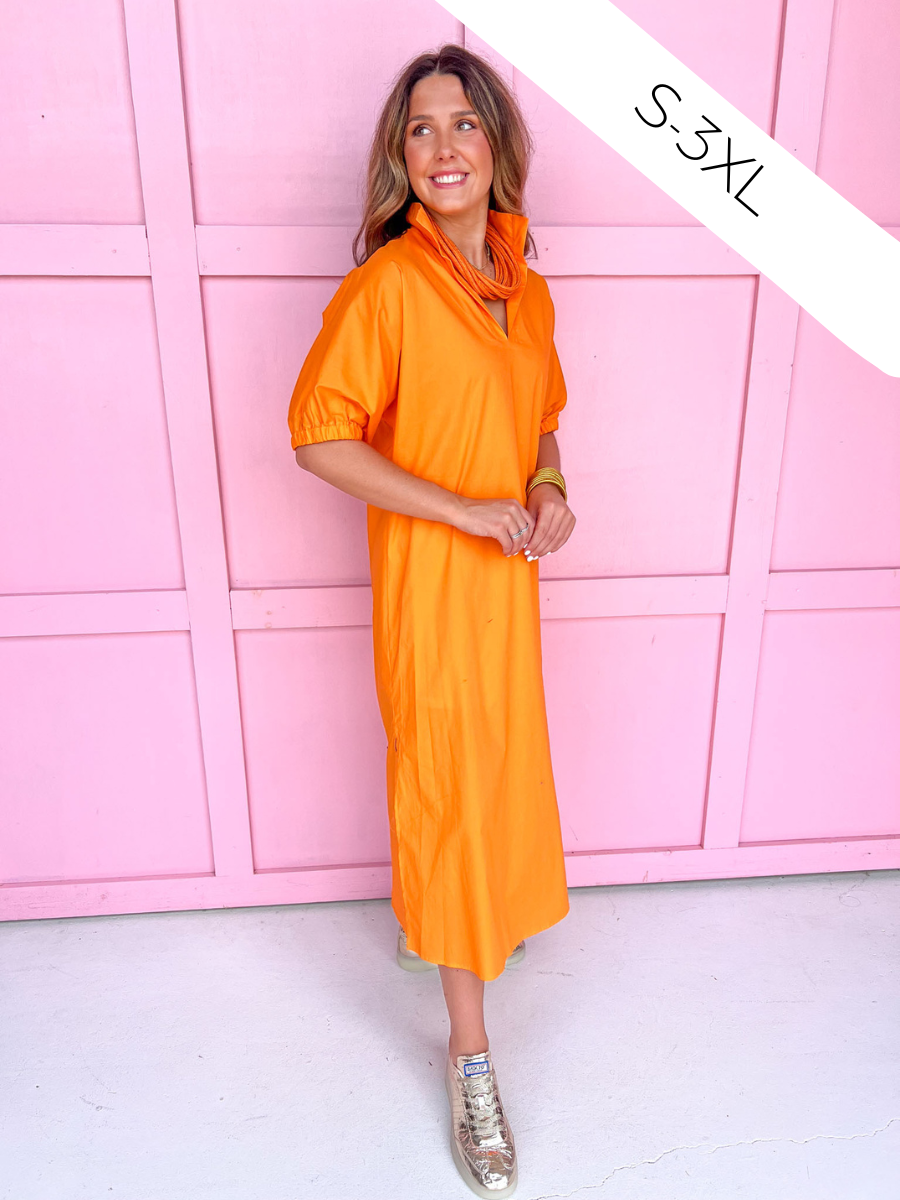 ADRIENNE | Blakely Dress - Orange | Jincy's Southern Exchange