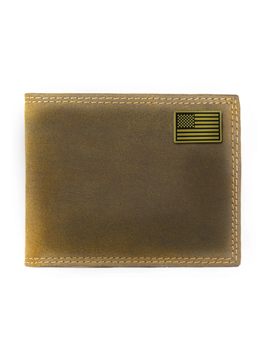Zep-Pro | Vintage Tan Leather BiFold Wallet - 8 Styles