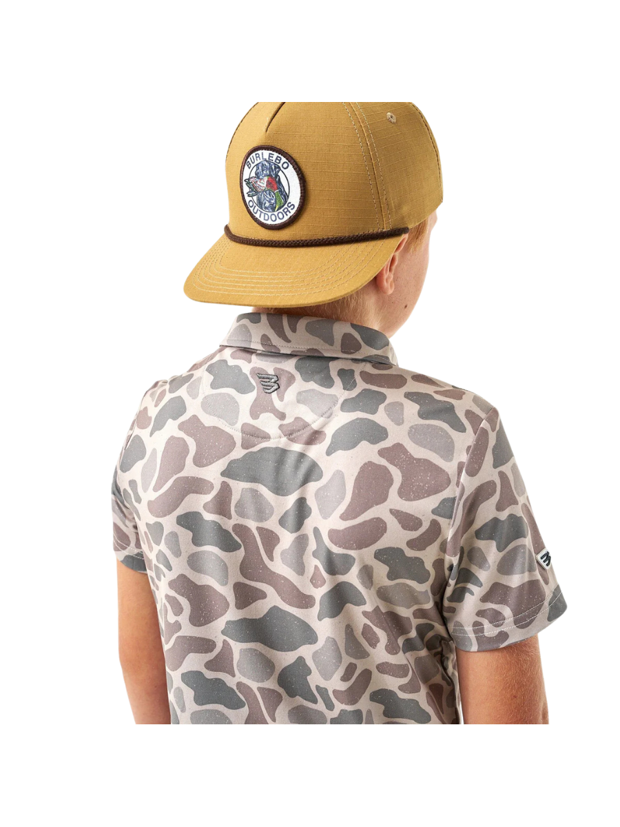 BURLEBO | Youth Polo - Classic Deer Camo