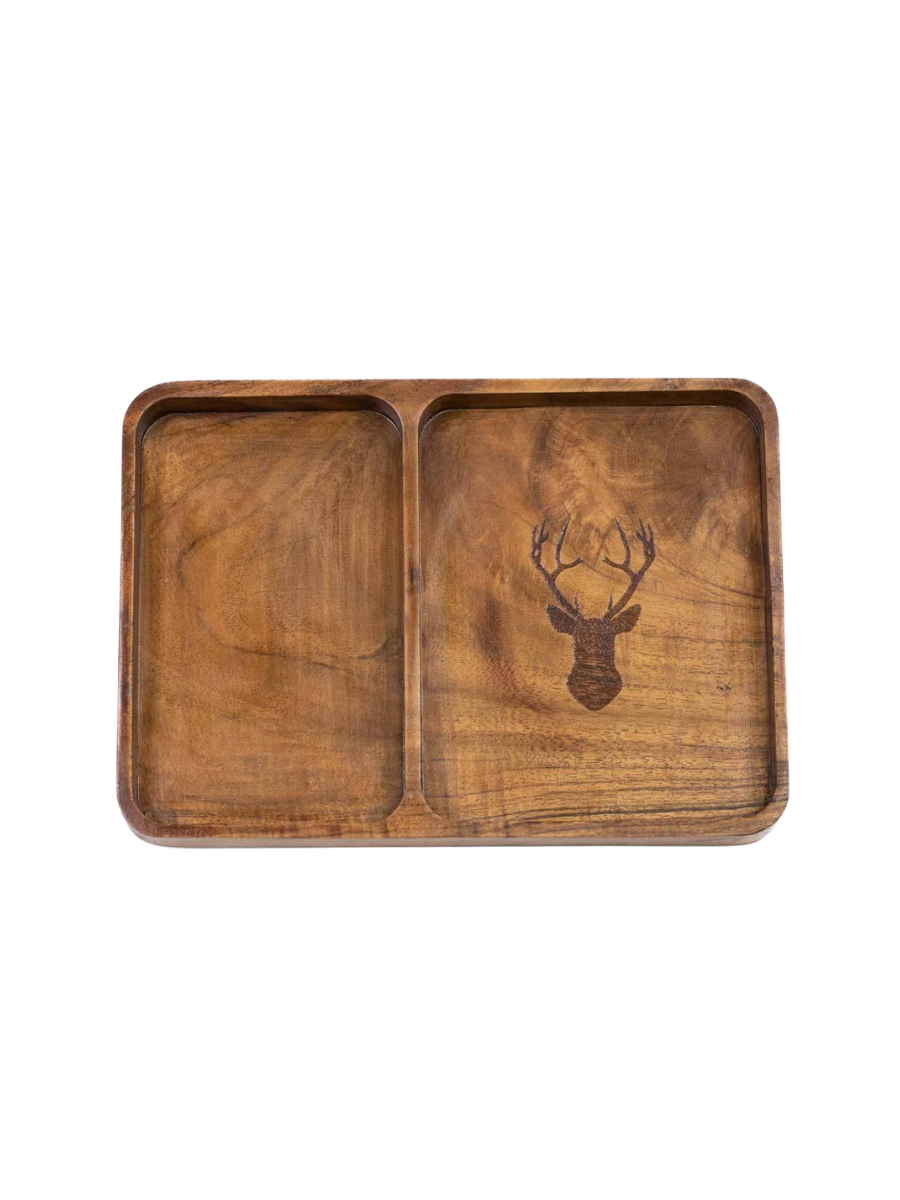 Deer Etched Wood Valet Tray mens catchall  gifts jincy's tripp