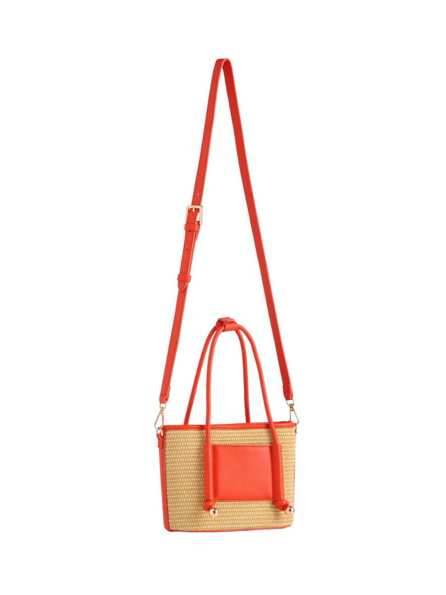 Salerno Mini Tote orange shiraleah womens boutique straps handles jincy's