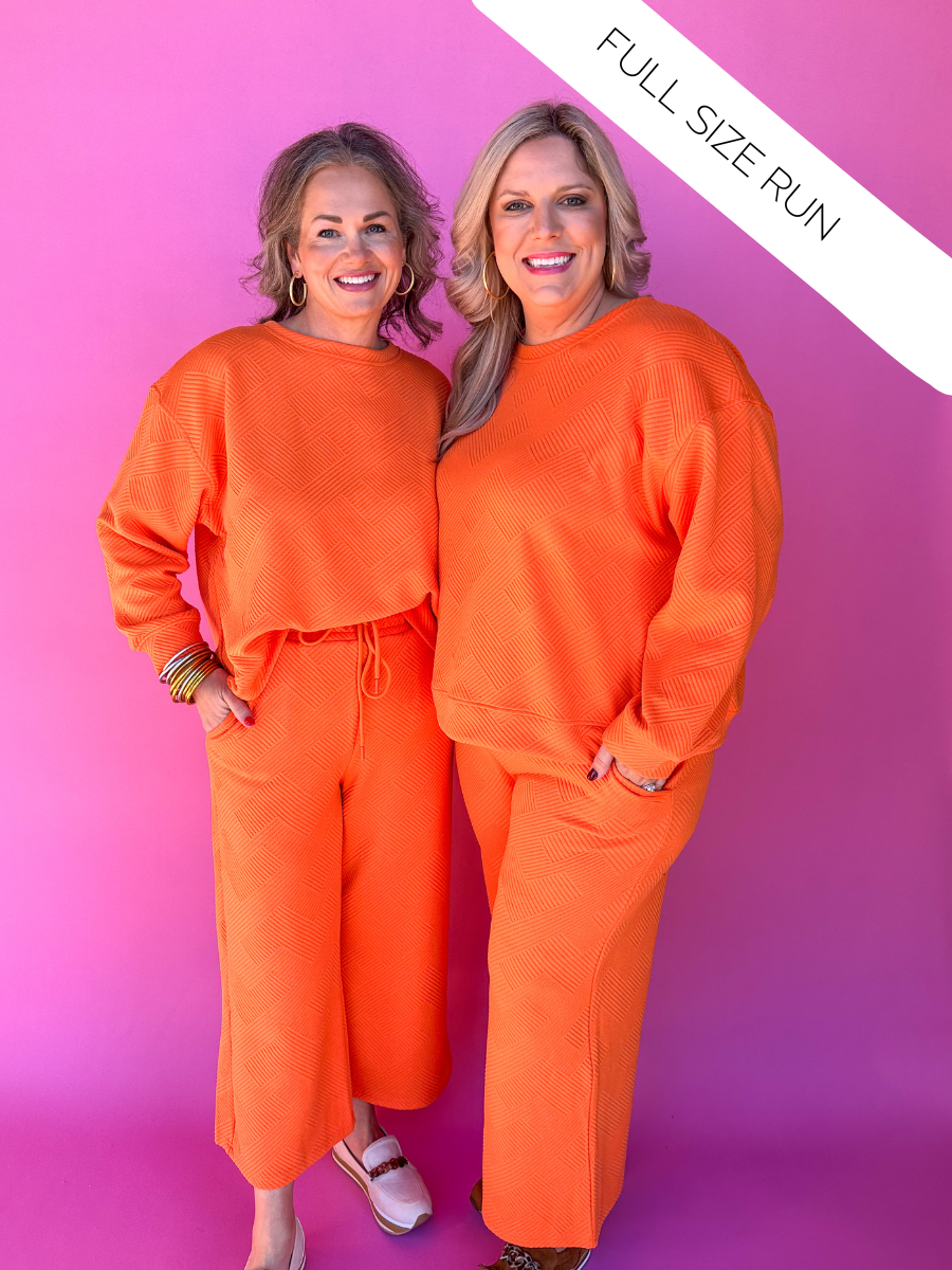 Ready To Roll Pant Set - Tangerine