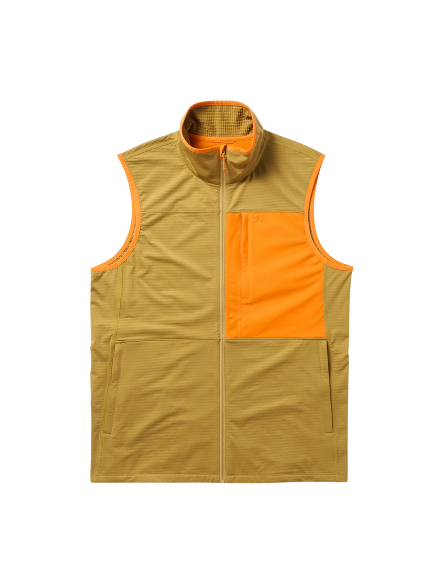 Duck Camp | Wheat/Blaze Lightweight Grid Tech Vest - Wheat/Blaze