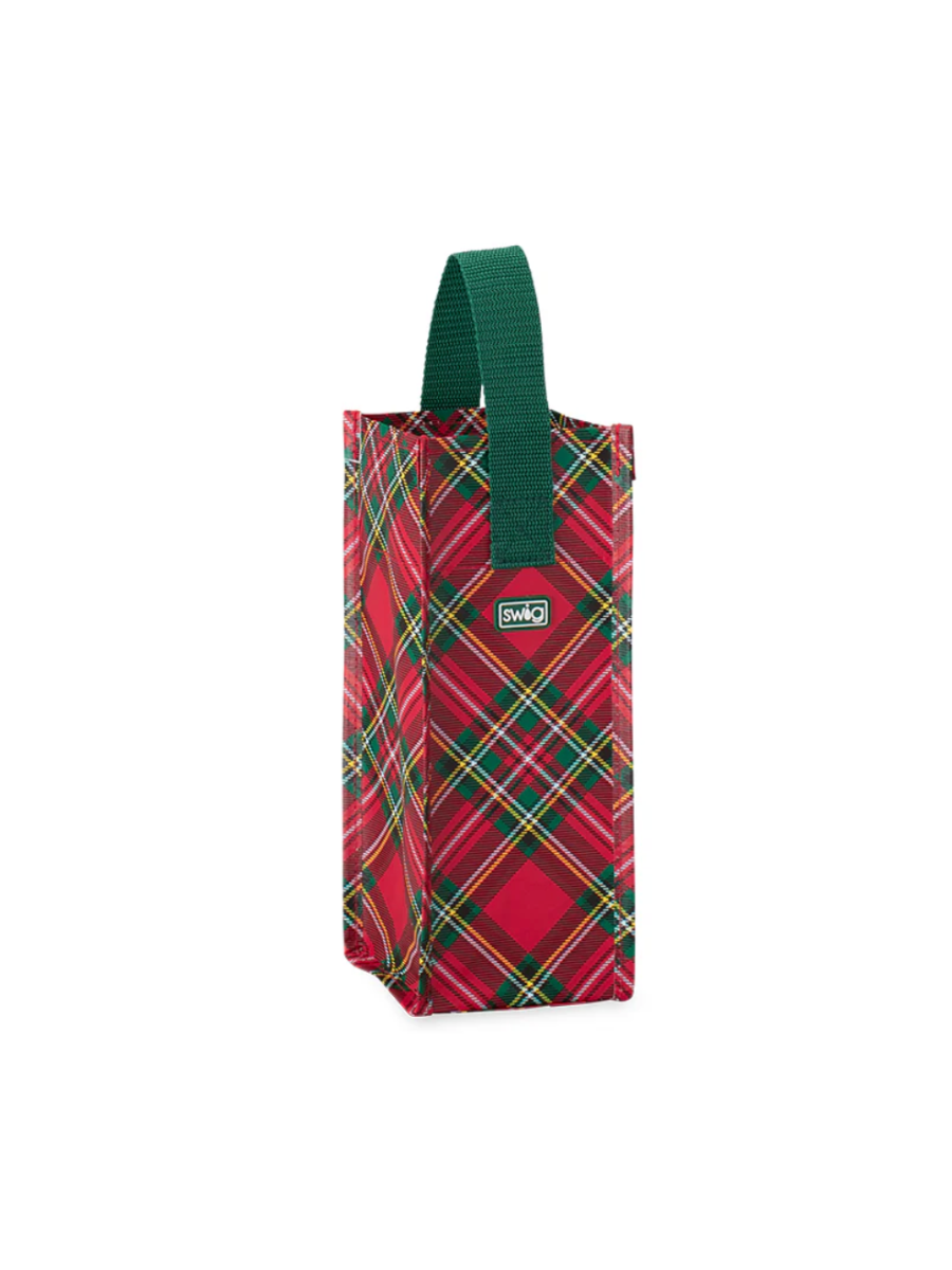 Swig Wine Reusable Gift Bag Christmas Plaid gift jincy's