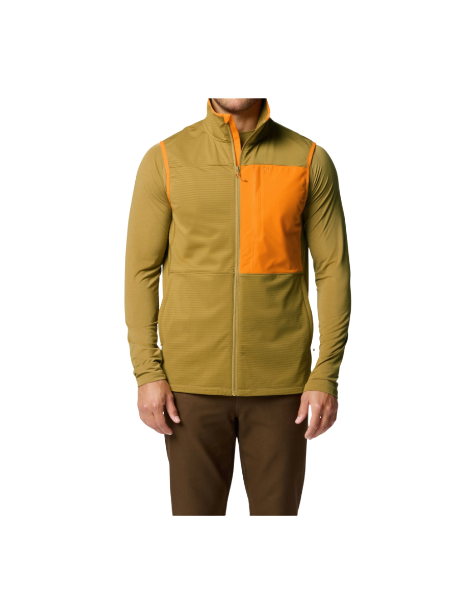 Duck Camp | Wheat/Blaze Lightweight Grid Tech Vest - Wheat/Blaze