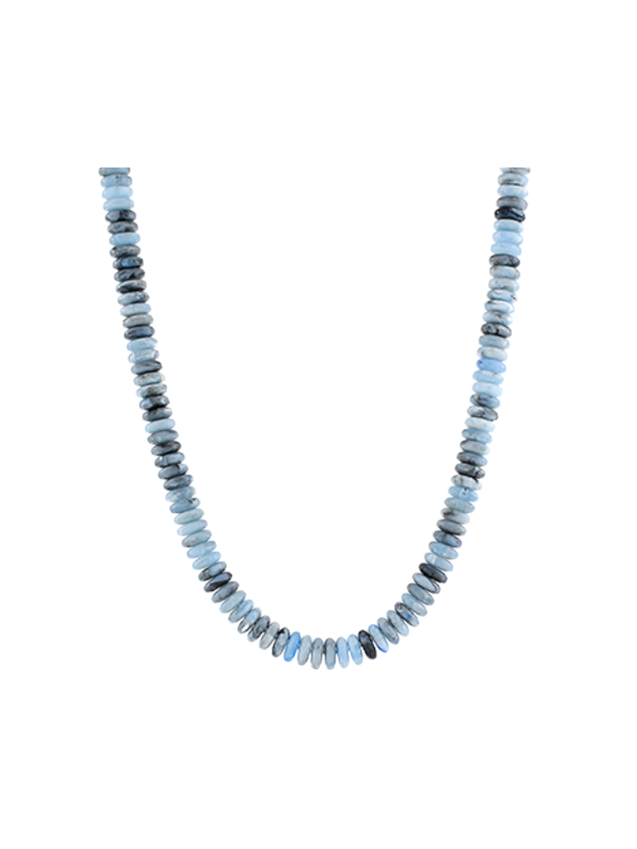 wide disk marble bead necklace navy color womens accessory gift jincy's