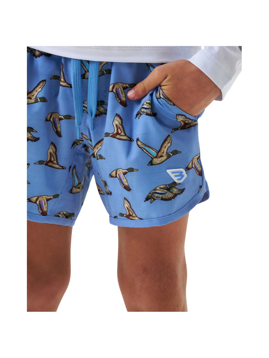 BURLEBO | Youth Swim Trunk - Jumbo Mallards Blue