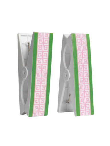 Beach Towel Clips Cabana Beach  Green/Pink/White womens gifts jincy's