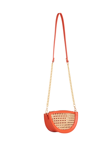 Lyra Crescent Crossbody/Wristlet - orange Shiraleah womens boutique jincy's