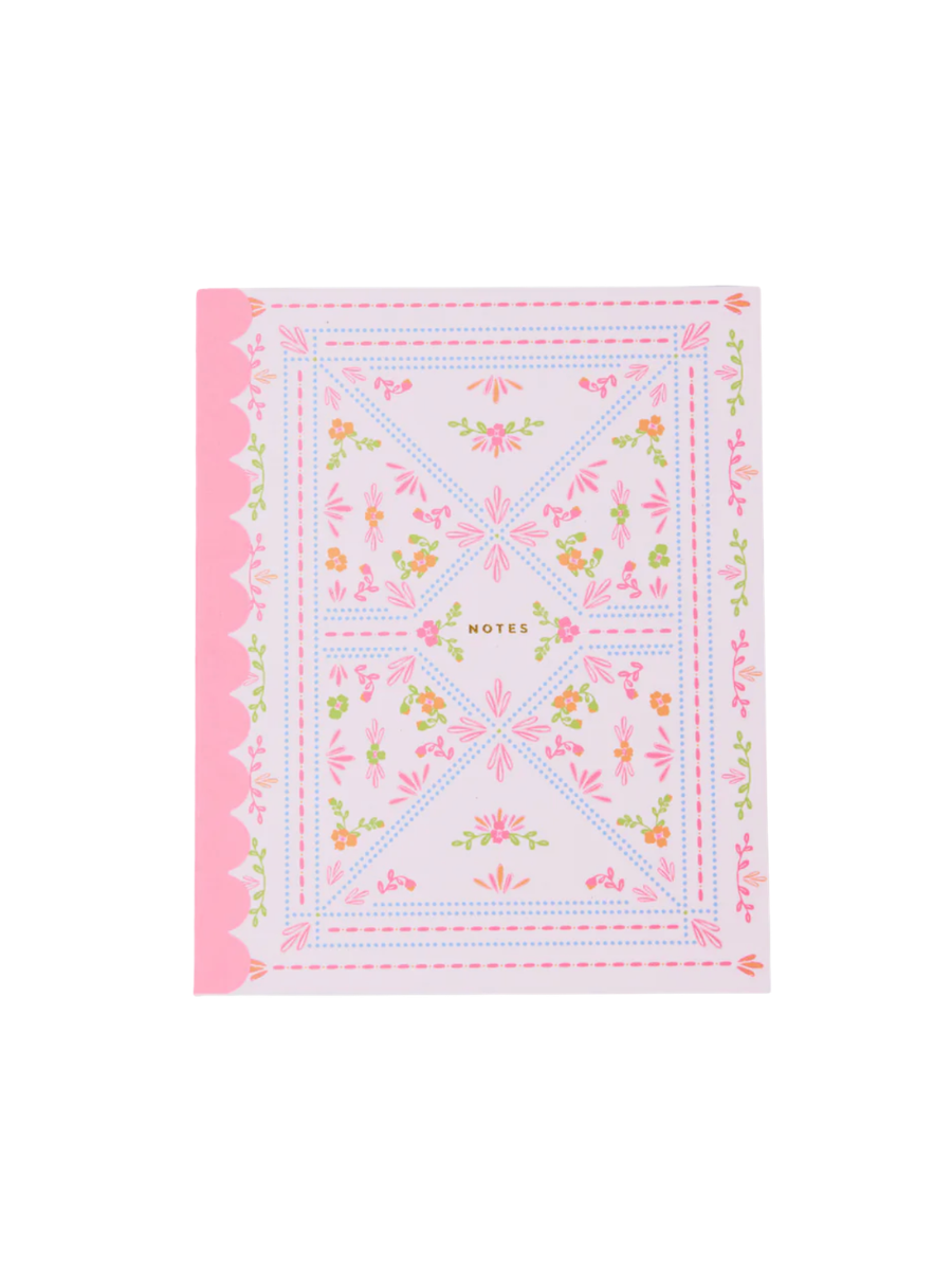 Mary Square Scallop Notebook Cottage Trellis women gift jincy's