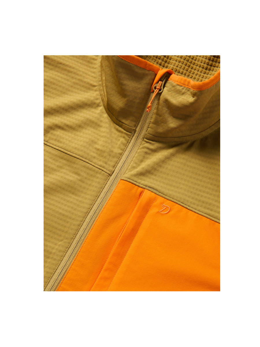 Duck Camp | Wheat/Blaze Lightweight Grid Tech Vest - Wheat/Blaze