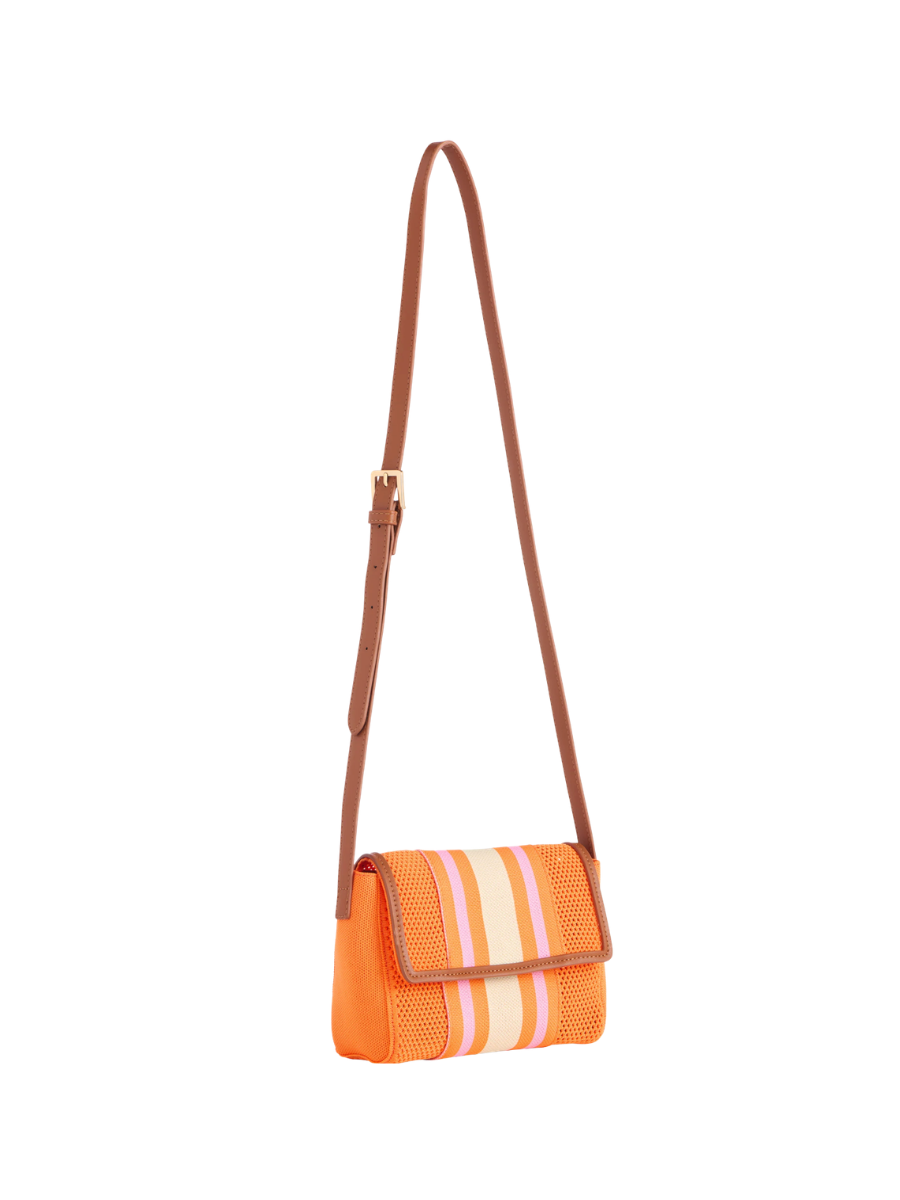 Aria Crossbody orange purse womens boutique woven pink white jincy's