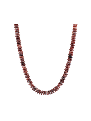 wide disk marble bead necklace burgundy color womens accessory gift jincy's