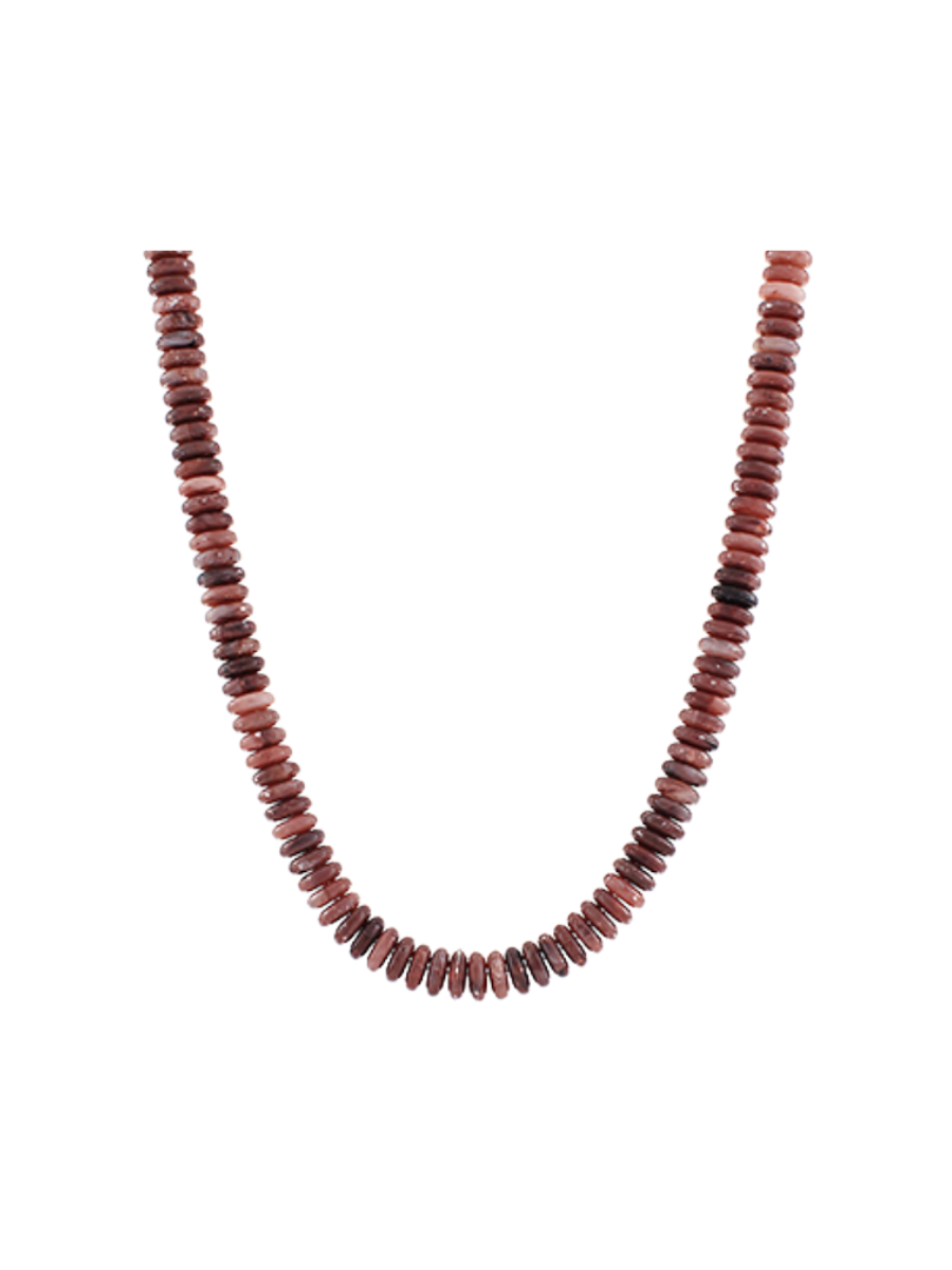 wide disk marble bead necklace burgundy color womens accessory gift jincy's