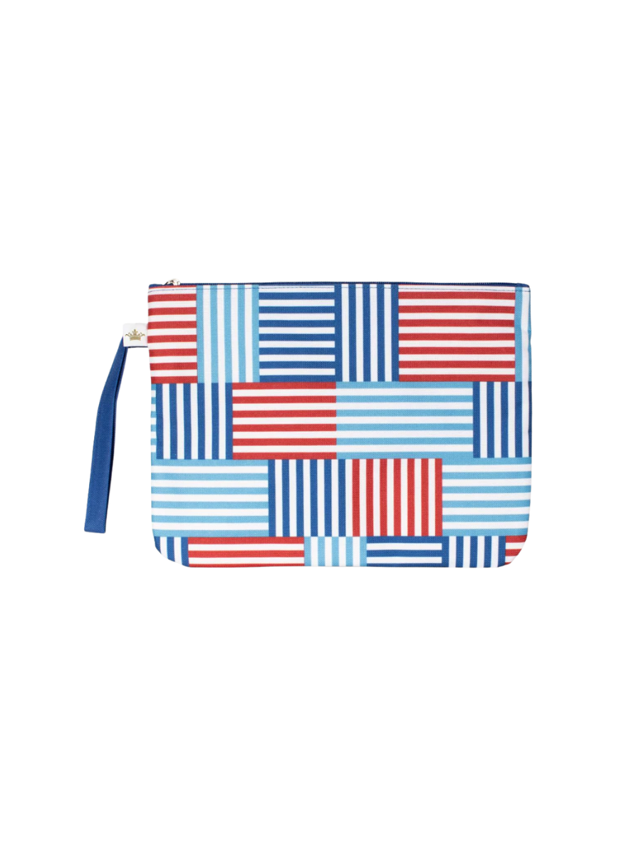 Wet/Dry Bag Freeport Stripe Red/White/Blue beach pool women gift jincy's 