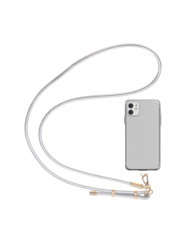 hold the line phone lanyard silver womens accessory gold accents jincy's