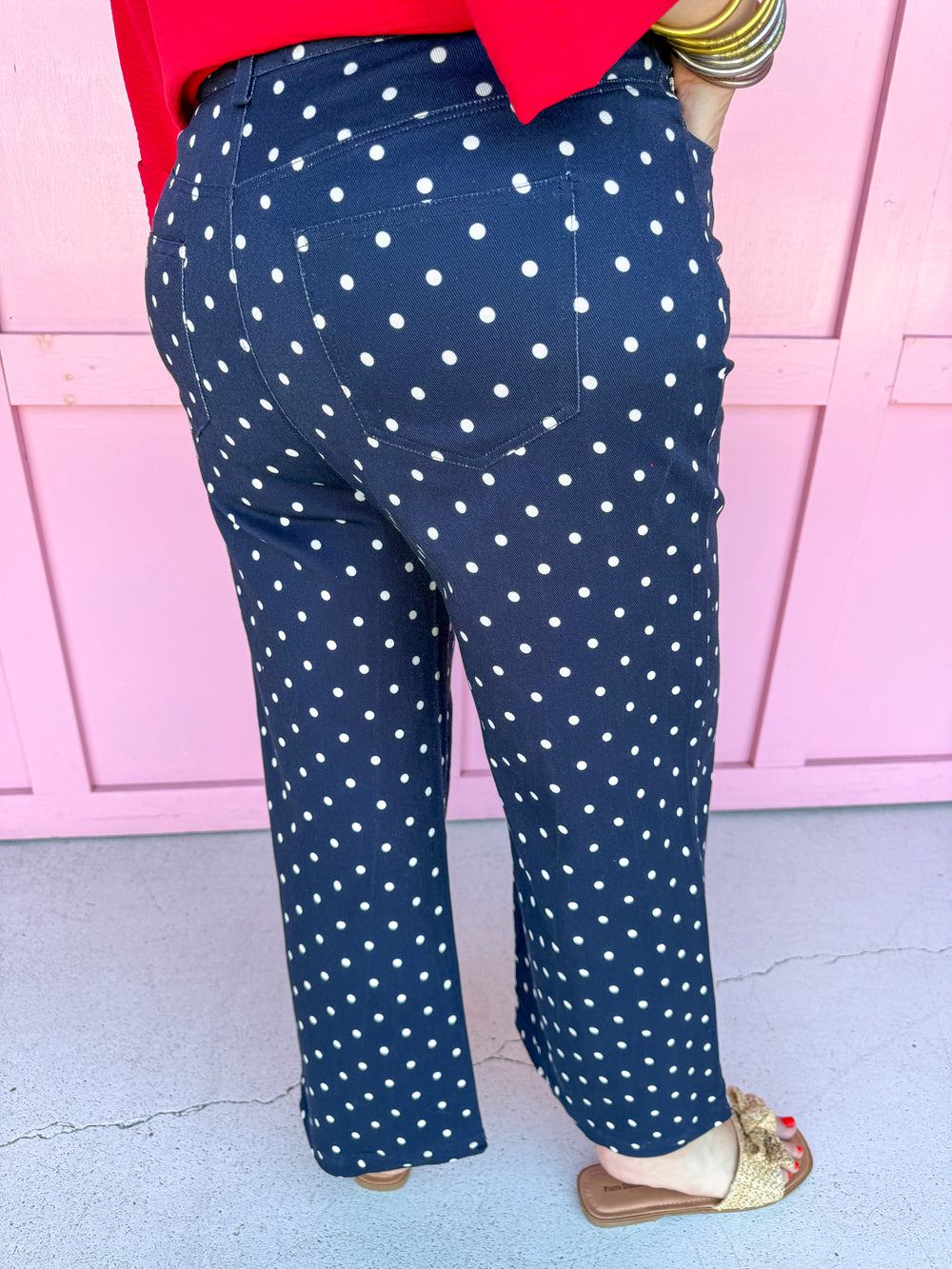 Darling Dot Pants - Navy