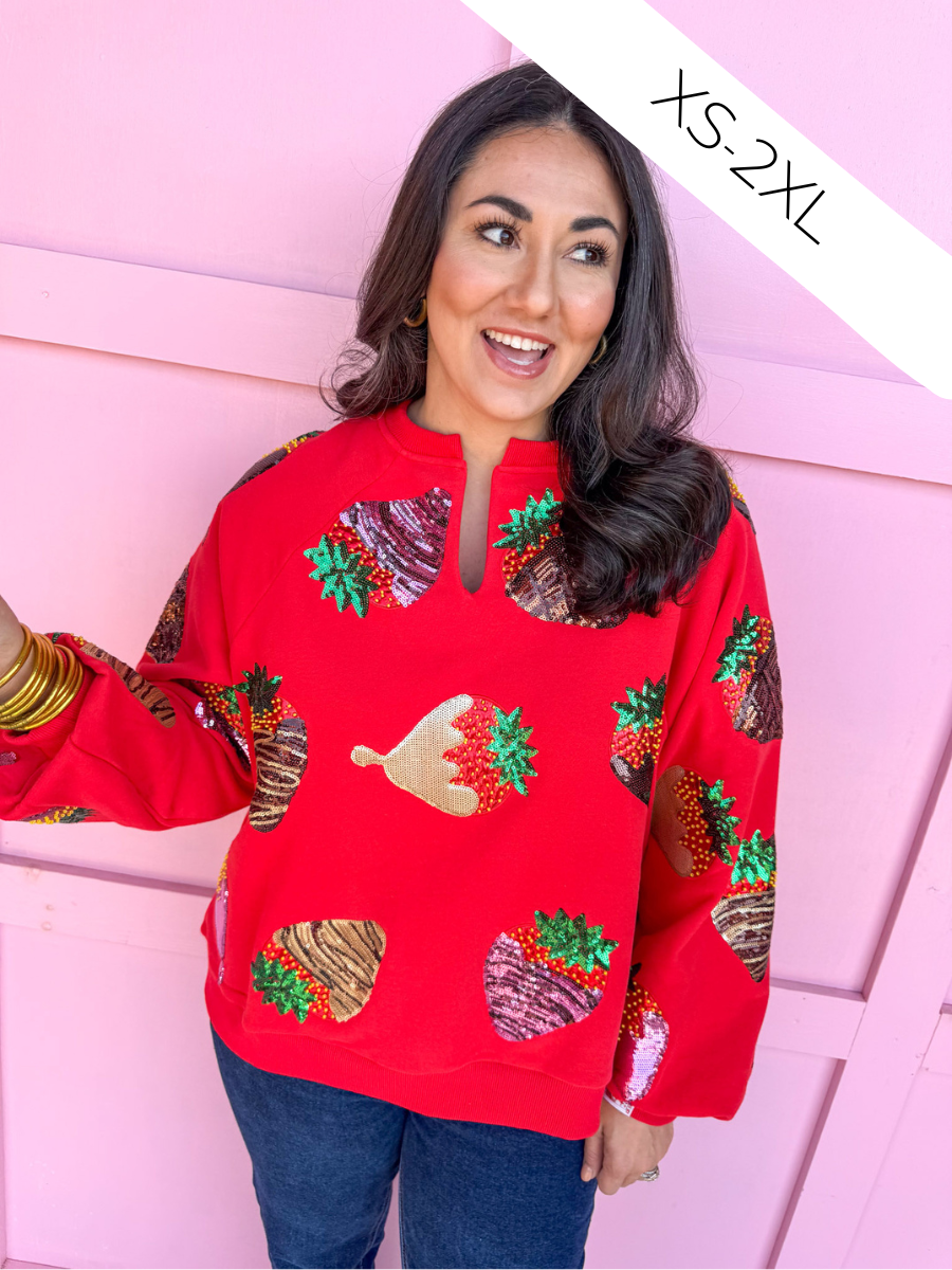 QUEEN OF SPARKLES | Chocolate Covered Strawberries Sweatshirt