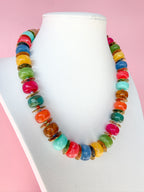 Love Lemon Lane Beaded Acrylic Necklace ] Multi Jincy's Women's Boutique