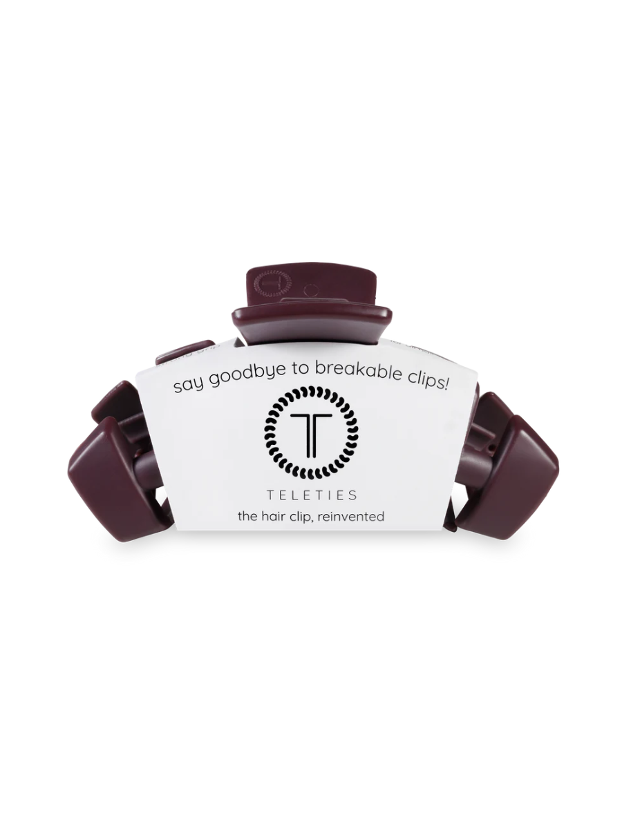 TELETIES | Hair Clip - Burgundy Bliss - Large