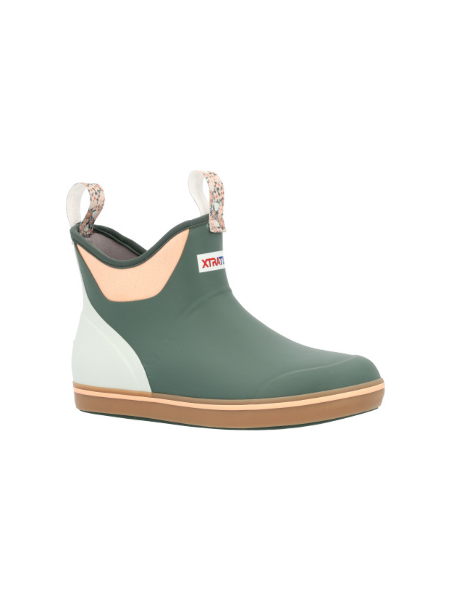 Xtra TUF Women's Ankle Deck Boots in Green 9