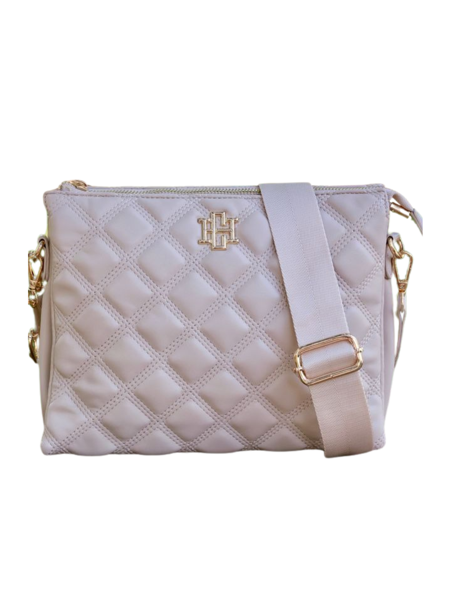 Caroline Hill | Ariana Quilted Crossbody - Nude Quilted DQ