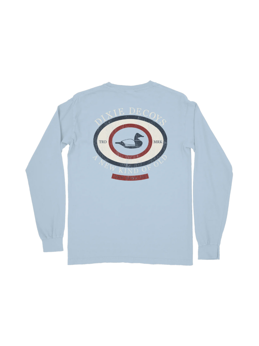 Dixie Decoys L/S Vintage Logo Tee Blue - Main Image