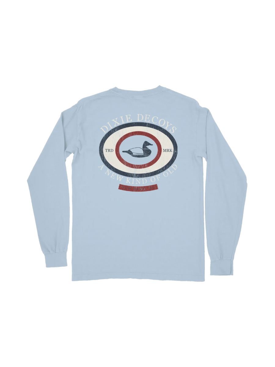 Dixie Decoys | L/S Vintage Logo Tee - Blue