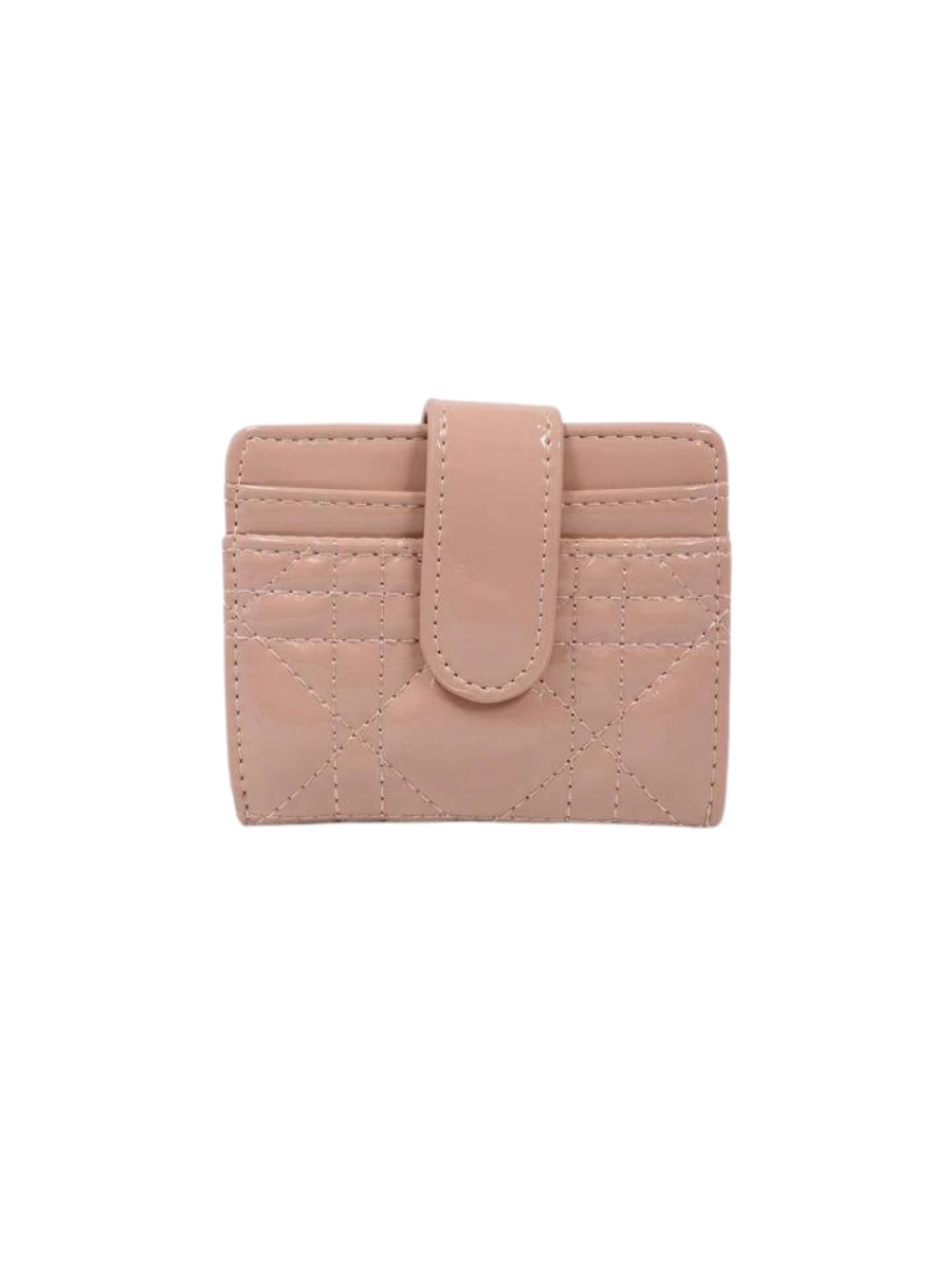 Caroline Hill | Tate Card Holder Wallet - Taupe Patent LQ