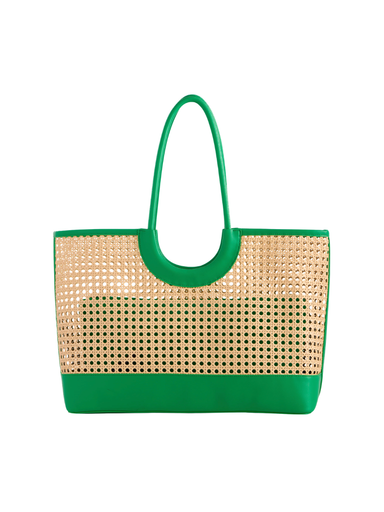 Lyra Tote - Green shiraleah womens boutique woven jincy's