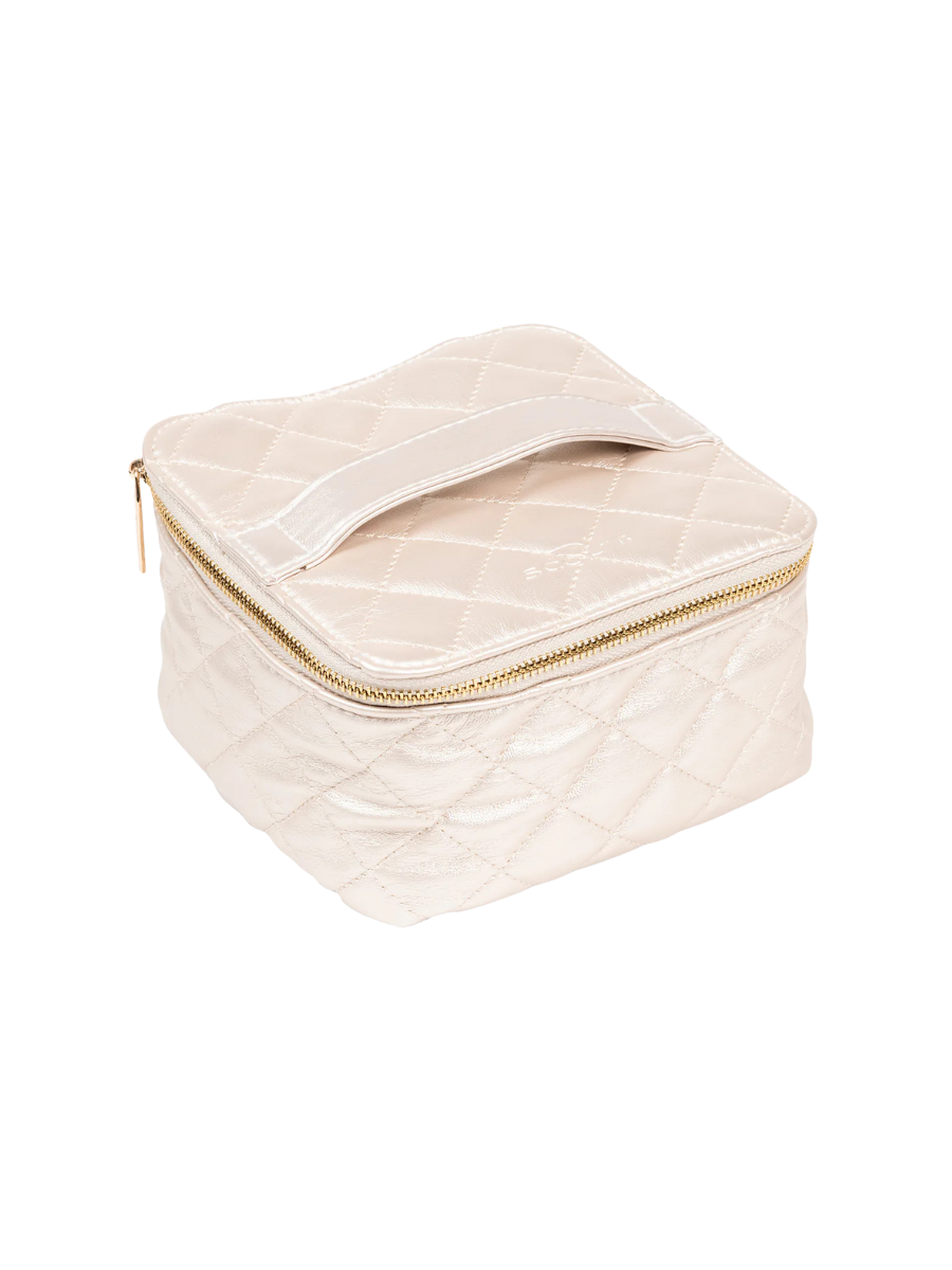 SCOUT | Hidden Gem Jewelry Case - Champagne Quilted 