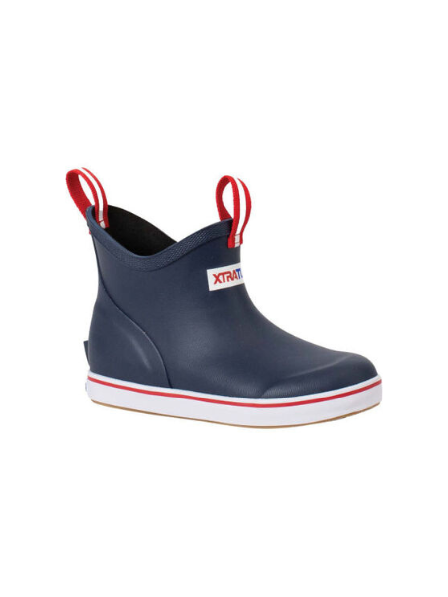 XTRATUF Navy Blue YOUTH Ankle Deck Boot Rain Boot Outdoor shoe Boy's Jincy's Trpp
